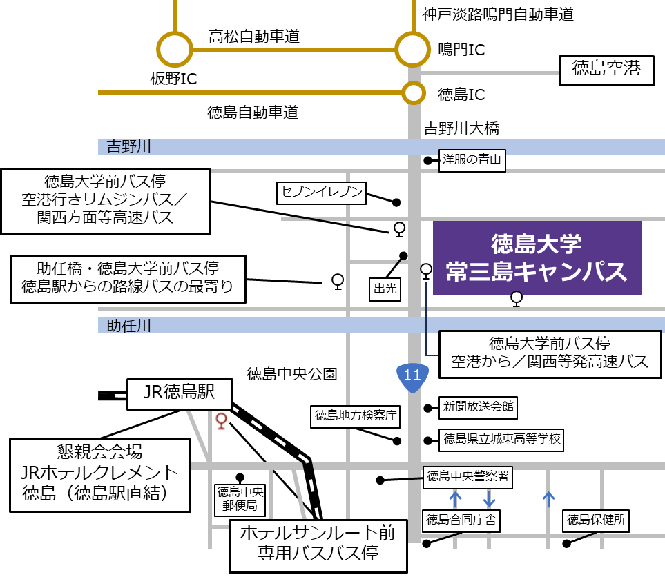 会場への行き方（会場周辺）